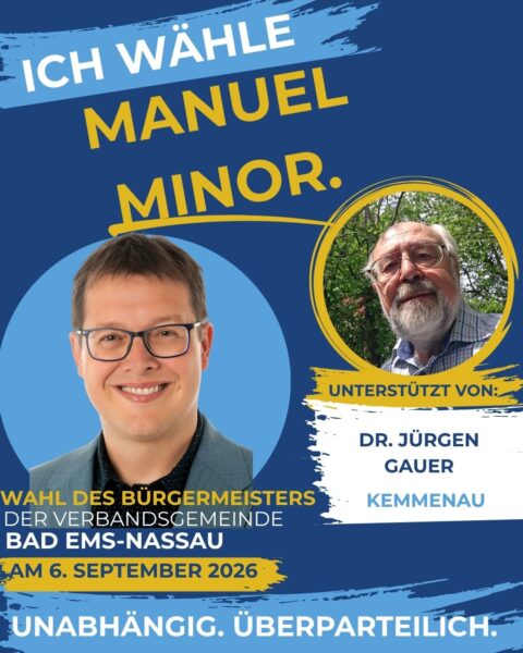 Unterstützeranzeige Manuel Minor_Dr Jürgen Gauer