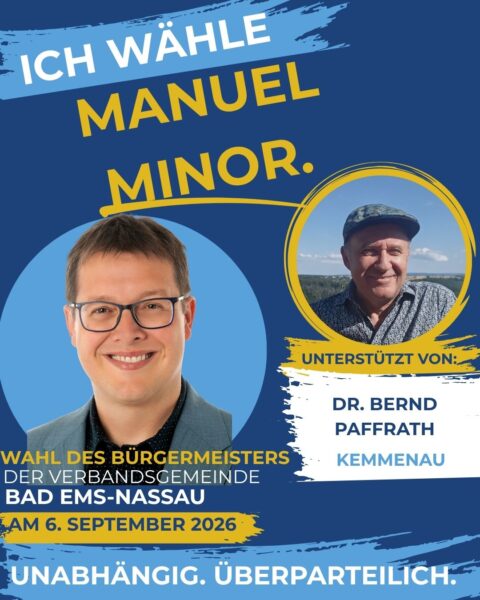 Unterstützeranzeige Manuel Minor_Dr. Bernd Paffrath