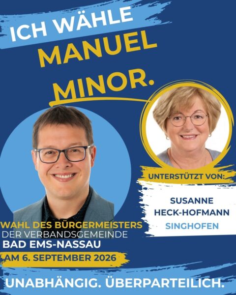 Unterstützeranzeige Manuel Minor_Susanne Heck-Hofmann